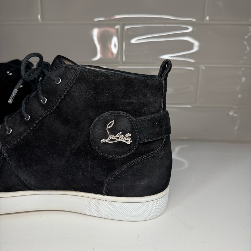 Christian Louboutin Nono Suede Belted Hi Top Sneakers - Picture 6 of 11